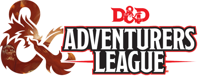 "D&D Adventurers League" Logo, rusty brown dragon ampersand