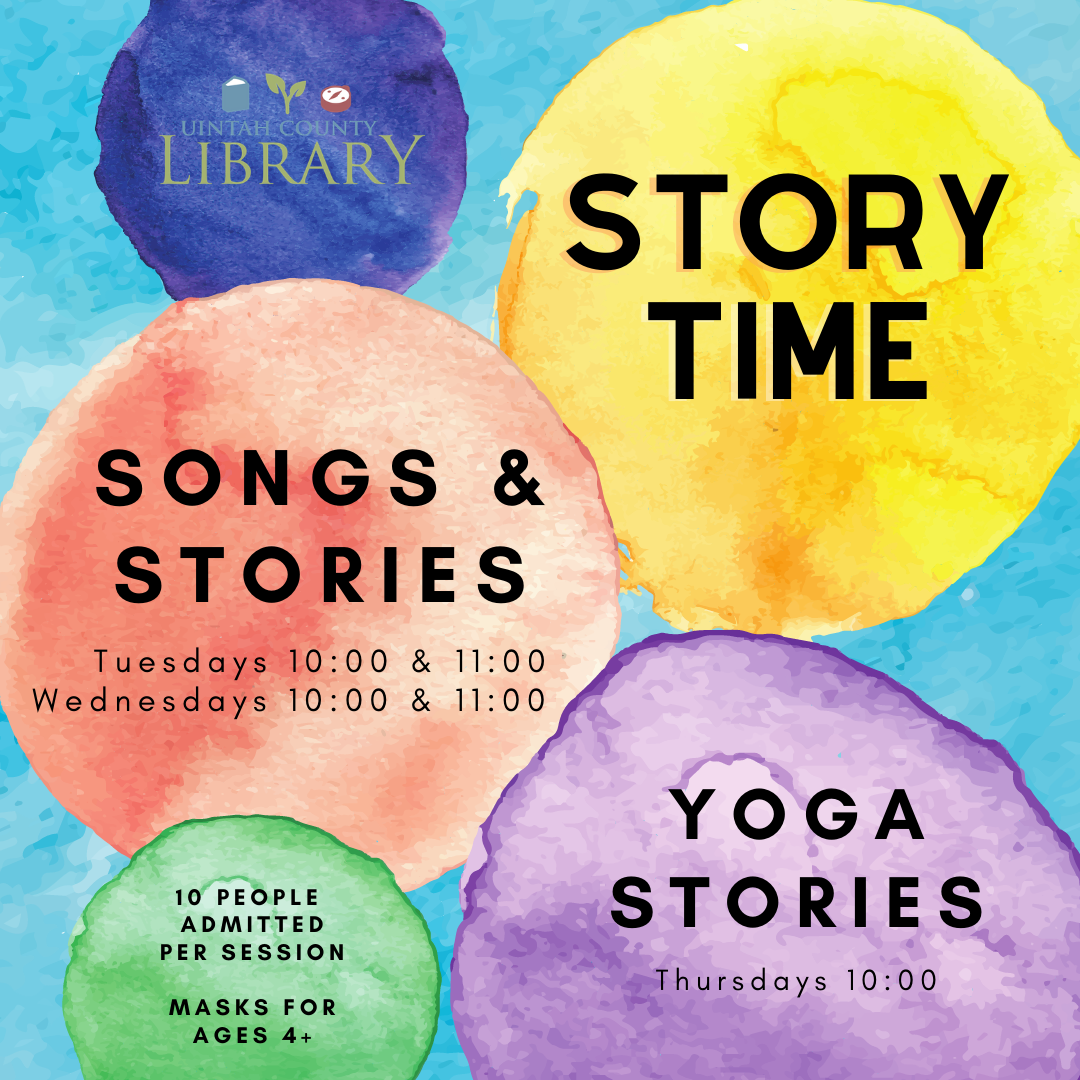 Songs & Stories Tuesdays and Wednesdays 10:00 am and 11:00 am