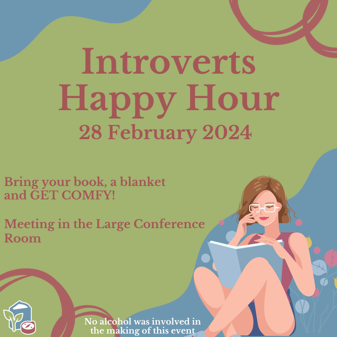 Introverts Happy Hour from 6:30 - 7:30 pm