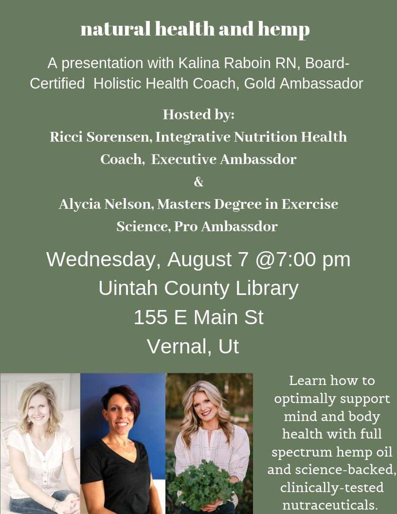 Flyer stating presentation of holistic health coach