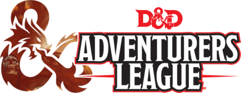 "D&D Adventurers League" Logo, rusty brown dragon ampersand