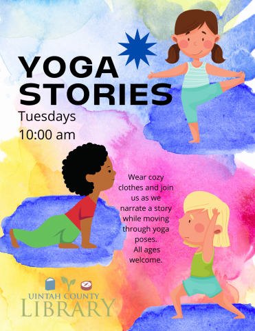 Wear cozy clothes and join us as we narrate a story while moving through yoga poses.  All ages welcome.