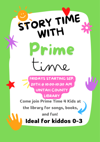 Story Time with Prime Time flyer